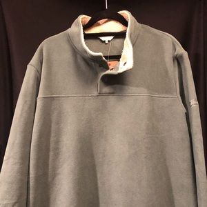 Cotton Traders Men’s Green Lux Fleece Popover, XL